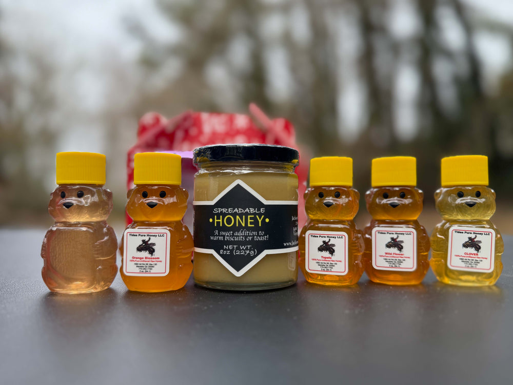 Spreadable Honey and 2 oz Honey Bottles Holiday Pack